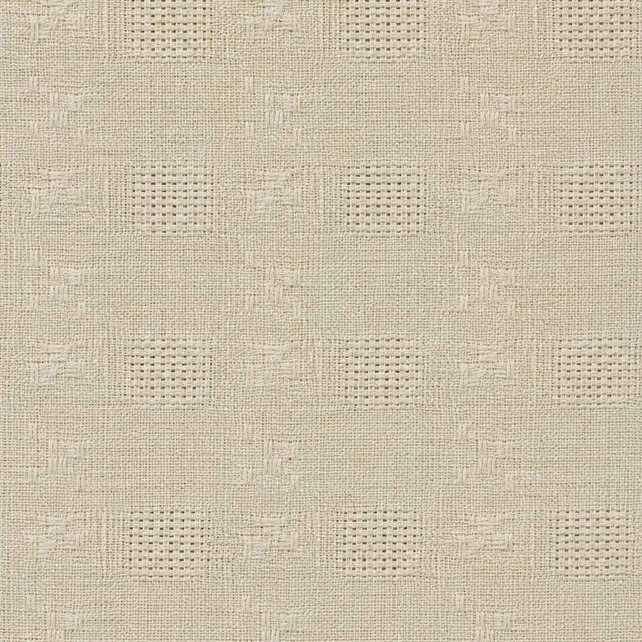 Linen Look Sheer Curtains — Basket Cream fabric swatch