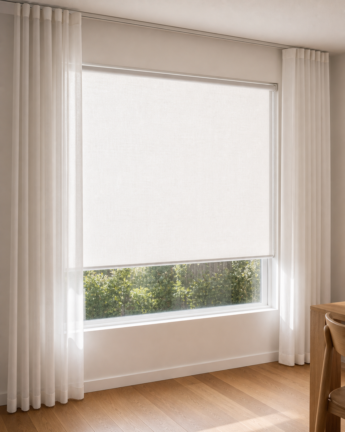 Sheer + Roller Blind