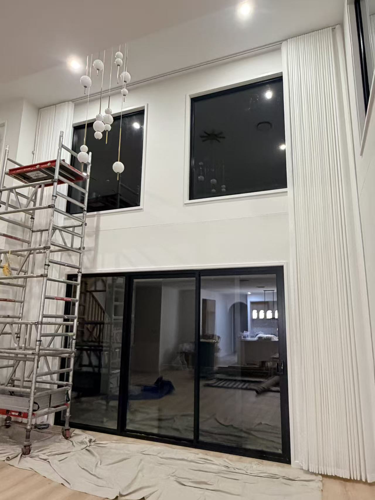 Motorised sheer curtains installed in a Helensvale Gold Coast home