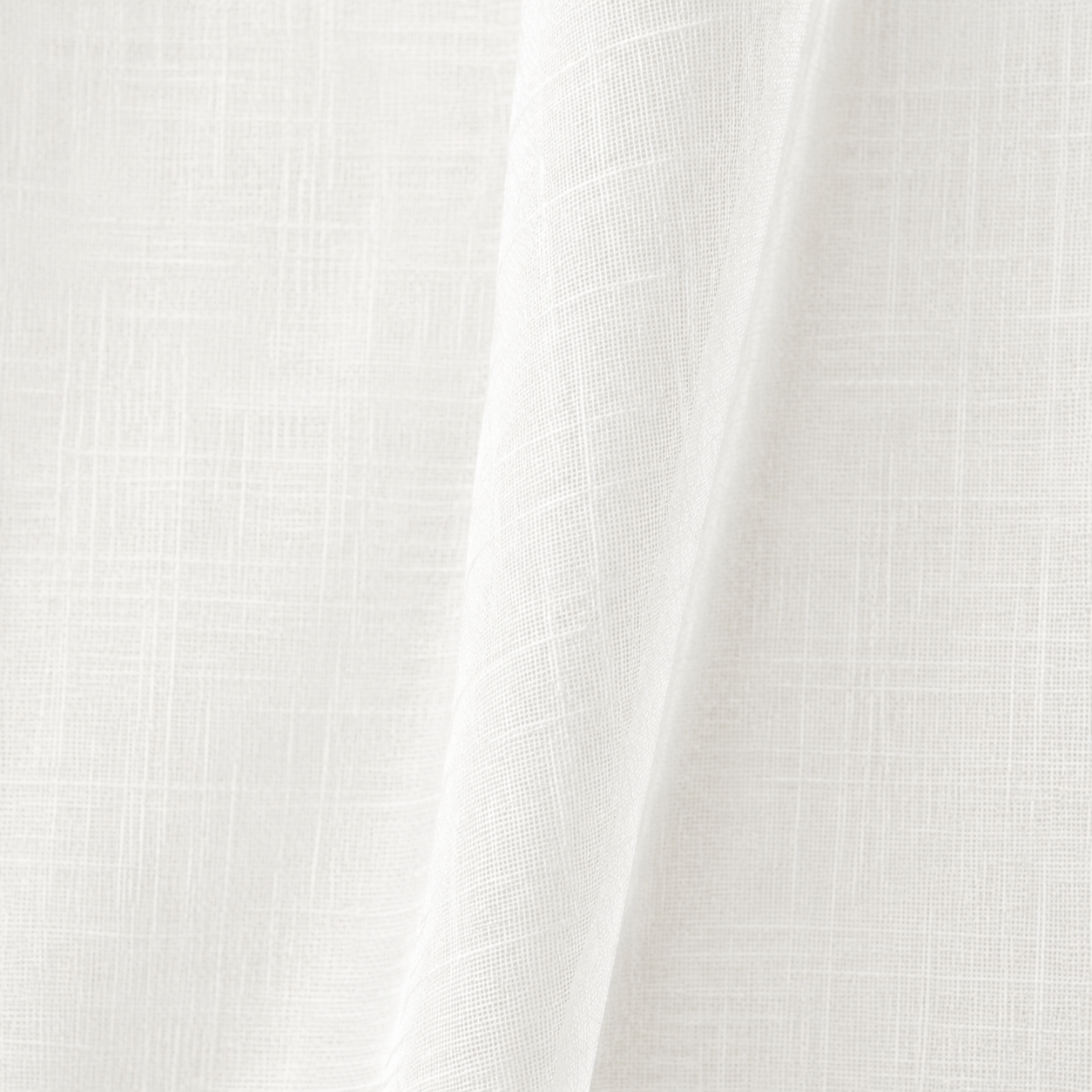 Close-up of a soft woven neutral curtain fabric