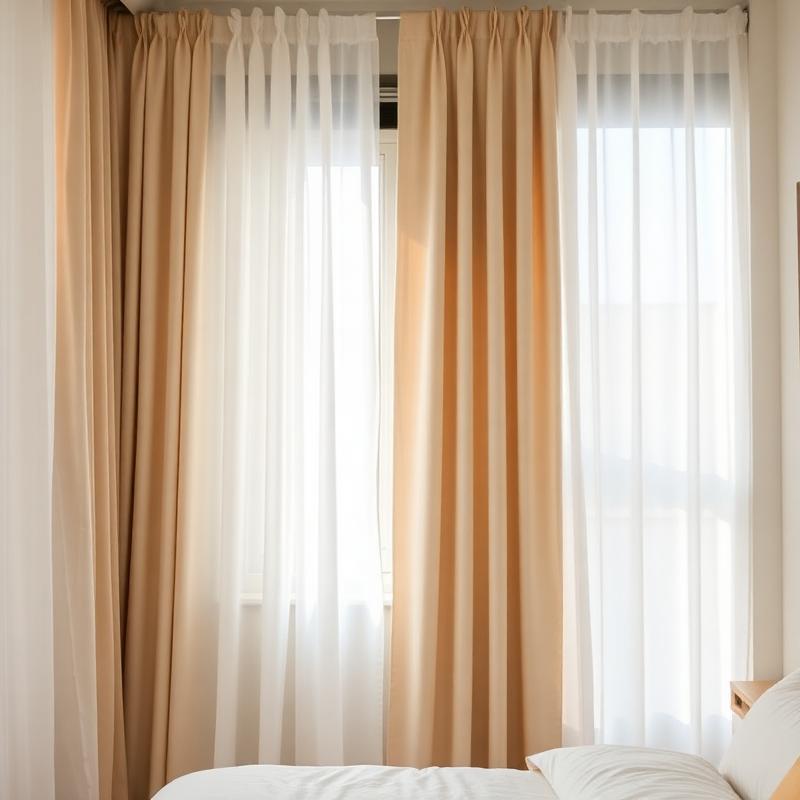 Motorised Double Curtains